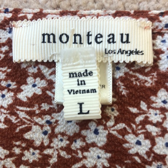 Floral Orange Monteau Dress Tie - Picture 2 of 4